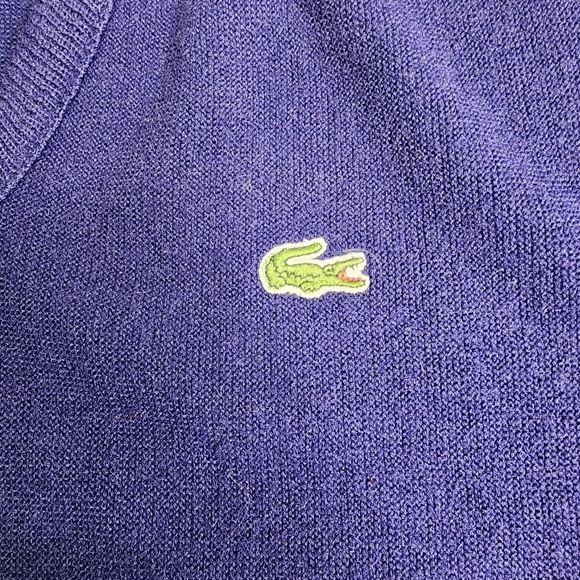 Izod Lacoste V‎ Neck Acrylic Sweatshirt Size Large - Picture 5 of 7